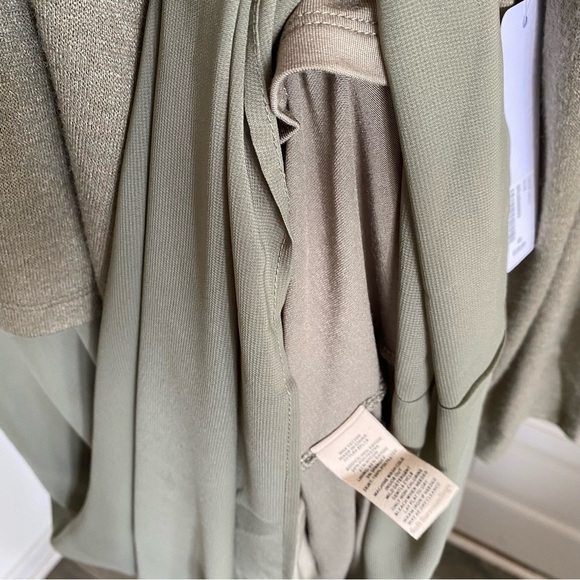 NWT Soft Surroundings Cassie Dress Olive Light Green Long Maxi Chiffon Size 3X - Picture 15 of 16